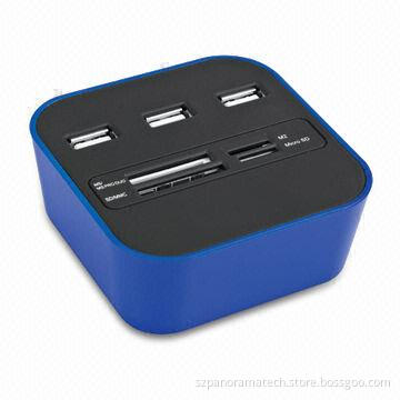 Combo 3 USB Hub with 4 Slots, Can Read SD/SDHC/microSD/T-Flash/HC T-Flash/M2/MMC Series